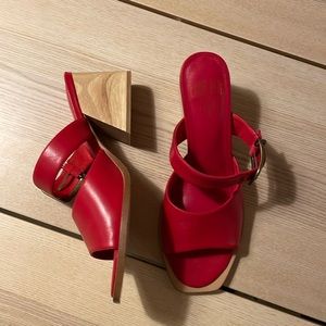 Charlotte Stone Lyra in Red, Size 10, Like New Condition with Box!!